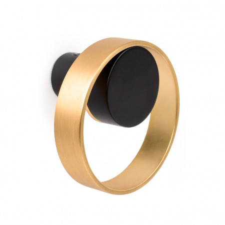 Крючок ORBIT, P7007075ZM228, матовый черный/золото, 75х75х45 мм, Viefe, Испания