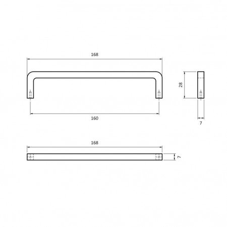 ruchka-pura-0487160z618-shampan-160-mm-l-168-mm-viefe-24398-5707