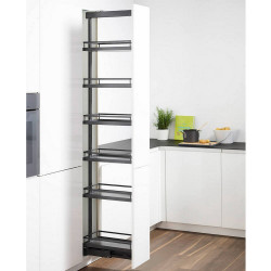 DISPENSA 90°, 250 мм Комплект Полного Выдвижения, H1900 - 2300 мм, 6 полок ARENA style, цвет антрацит, Kessebohmer, 2380939846