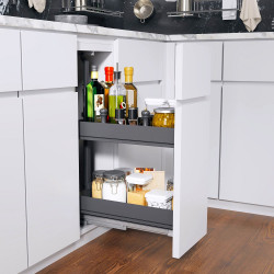 DISPENSA Junior Slim 300 мм Комплект, H695 - 783 мм, 2 полки ARENA pure, цвет антрацит, Kessebohmer, 2909349846