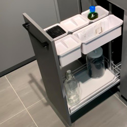DISPENSA Junior Slim / YOUBOXX 300 мм Комплект, H695 - 783 мм, 1 полка ARENA classic + YOUBOXX № 3, цвет хром, дно, серое, Kessebohmer, 2609400005
