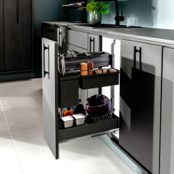 DISPENSA Junior Slim / YOUBOXX 300 мм Комплект, H695 - 783 мм, 1 полка ARENA pure + YOUBOXX № 1, цвет антрацит, Kessebohmer, 2909019846