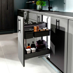 DISPENSA Junior Slim / YOUBOXX 300 мм Комплект, H695 - 783 мм, 1 полка ARENA pure + YOUBOXX № 3, цвет антрацит, Kessebohmer, 2909429846