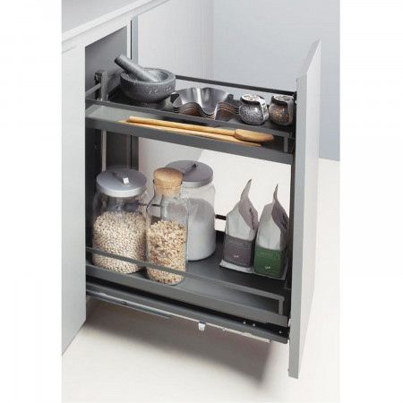 DISPENSA Junior Slim 300 мм Комплект, H640 - 728 мм, 2 полки ARENA style, цвет антрацит, Kessebohmer
