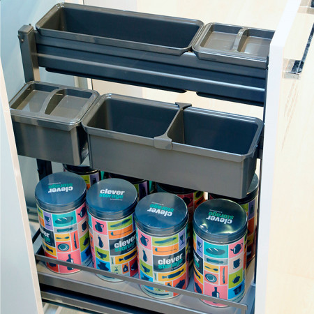 DISPENSA Junior Slim / YOUBOXX 300 мм Комплект, H640 - 728 мм, 1 полка ARENA style + YOUBOXX № 3, цвет антрацит, Kessebohmer