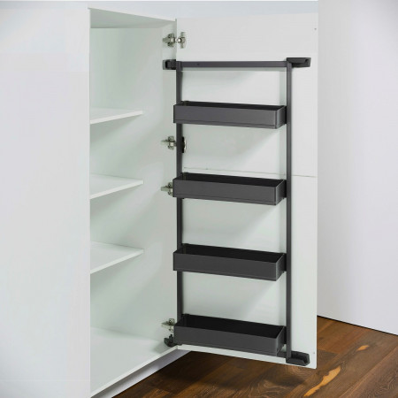 TANDEM side 450 мм Комплект, рама H1100 мм + 4 полки ARENA pure, цвет антрацит, антислип, Kessebohmer