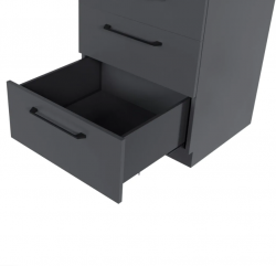 Комплект ящика Ultra Box, H=199 мм, 500мм (направляющие+ боковины+ заглушки+ крепления фасада), с доводчиком, графит, Rejs, TH03.1179.01.924